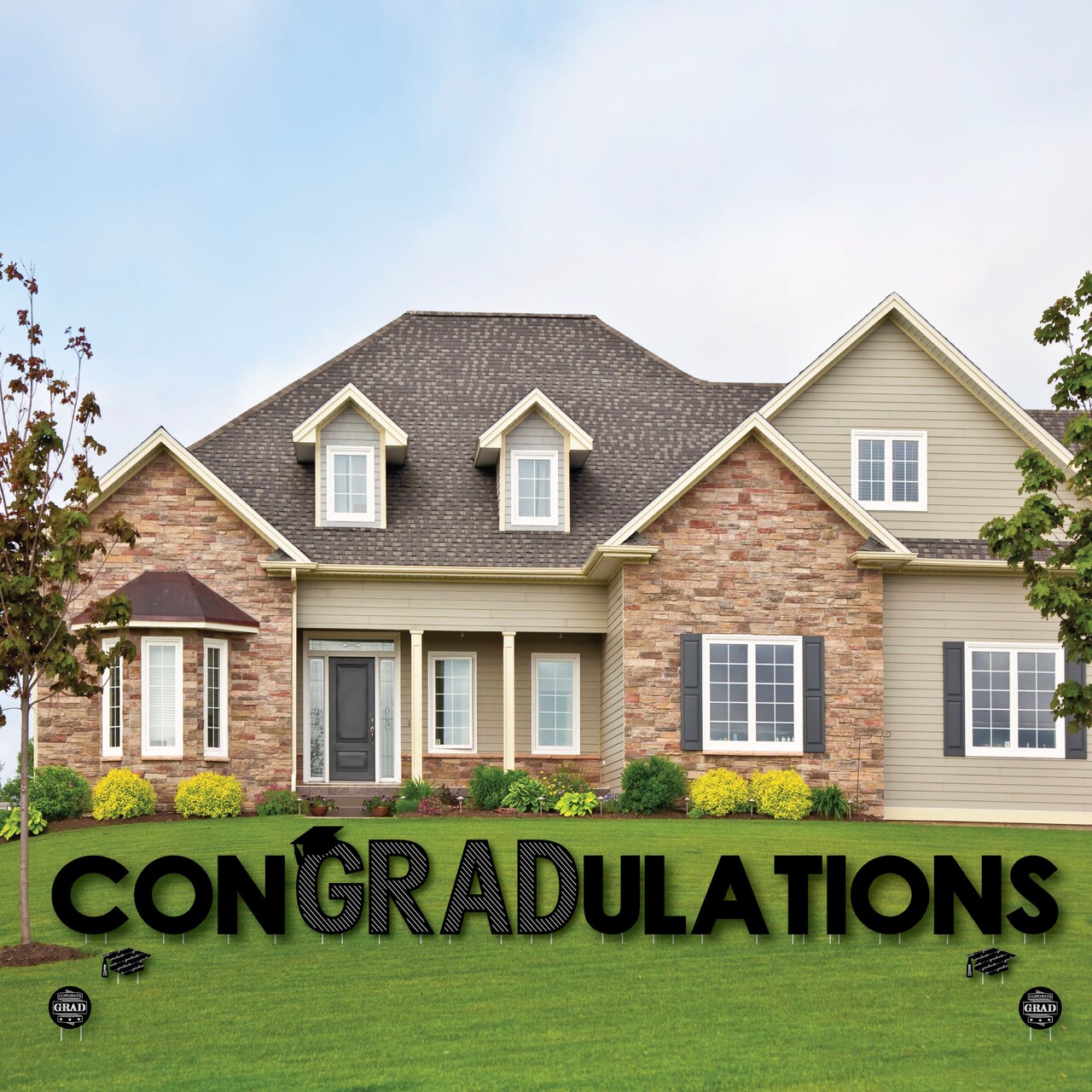 Big Dot of Happiness Graduation Cheers - Yard Sign Outdoor Lawn Decorations - Graduation Party Yard Signs - ConGRADulations
